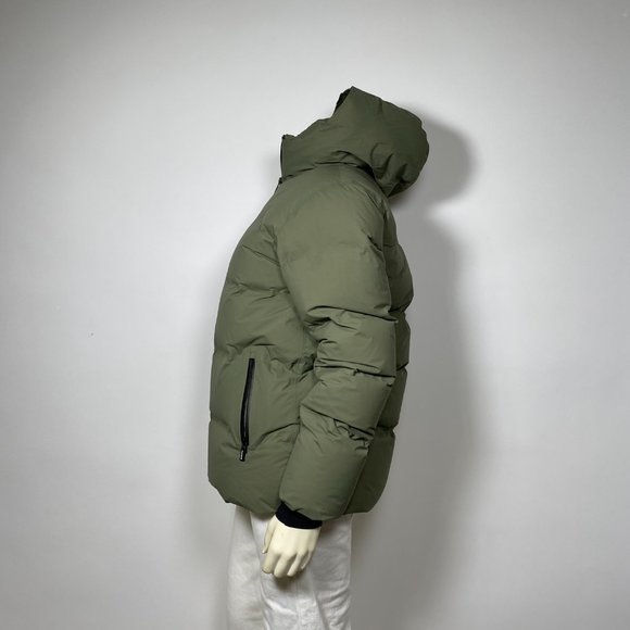 ARITZIA The Super Puff 2o Gunmetal Green Waterproof Jacket - Picture 3 of 8
